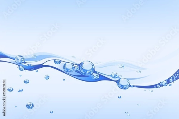 Obraz wave water surface. with bubbles.