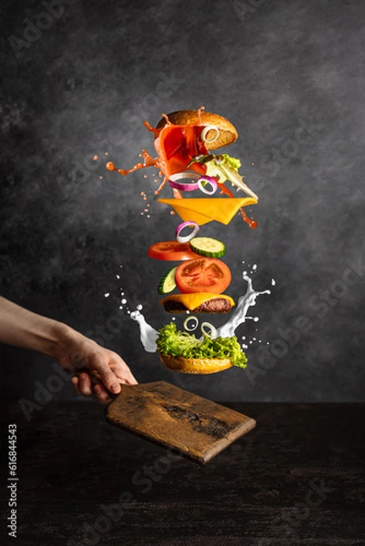 Fototapeta Flying Burger