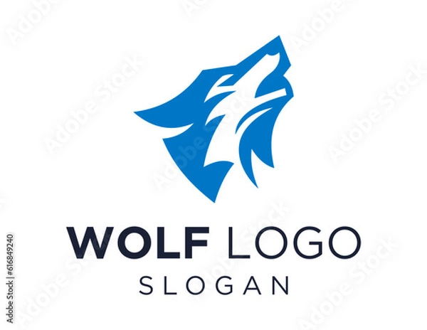 Obraz Logo design about Wolf on a white background. made using the CorelDraw application.