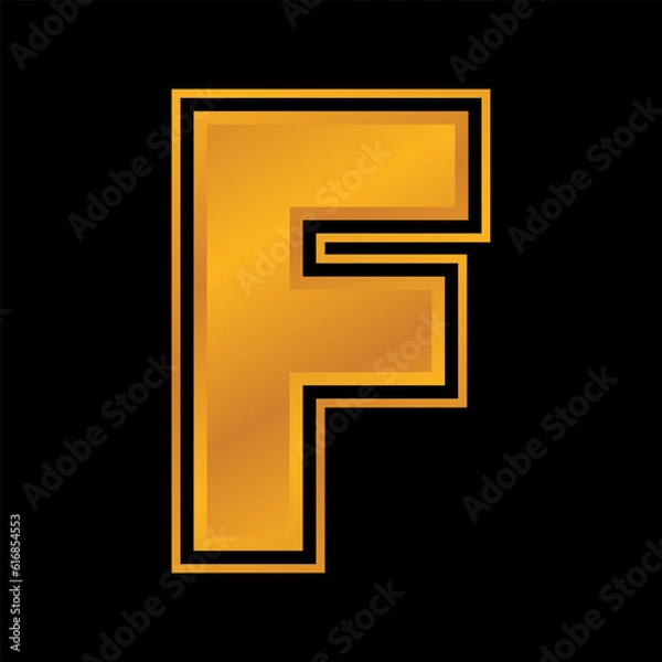 Fototapeta Vector alphabet letters A,B,C,D,E,F,G,H,I,J,K,L,M,N,O,P,Q,R,S,T,U,V,W,X ,Y,Z in elegant gold color