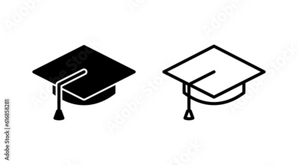Obraz Education icon vector. graduation cap icon vector