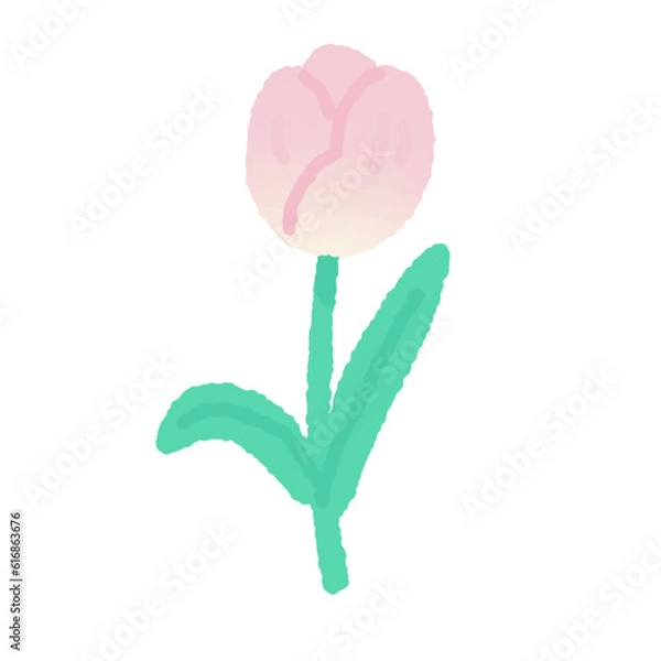 Obraz tulip doodle flower