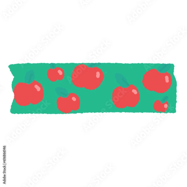 Obraz apple tape doodle