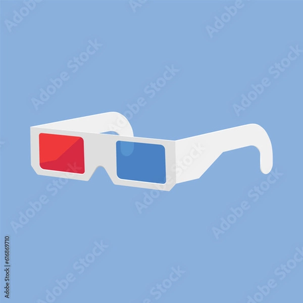 Fototapeta Side view of 3d movie glasses