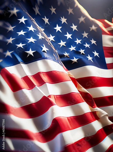Obraz American flag, independence day 4th of july, patriotism USA for background