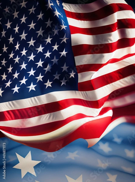 Obraz American flag, independence day 4th of july, patriotism USA for background