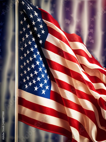 Obraz American flag, independence day 4th of july, patriotism USA for background
