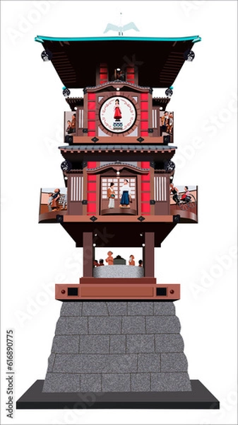 Fototapeta 道後温泉　坊っちゃんカラクリ時計　動作中