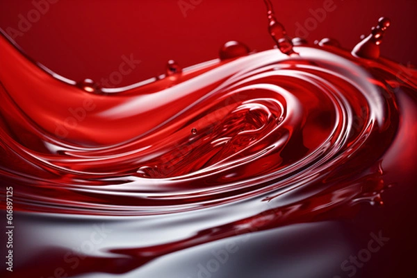 Obraz red water splash