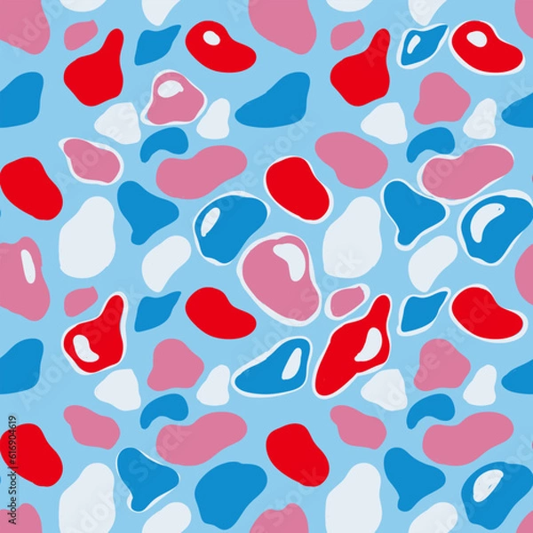 Obraz Тrendy textile  seamless design background. Particle movement. Abstract small particles textile saturated background, hand drawn, vector