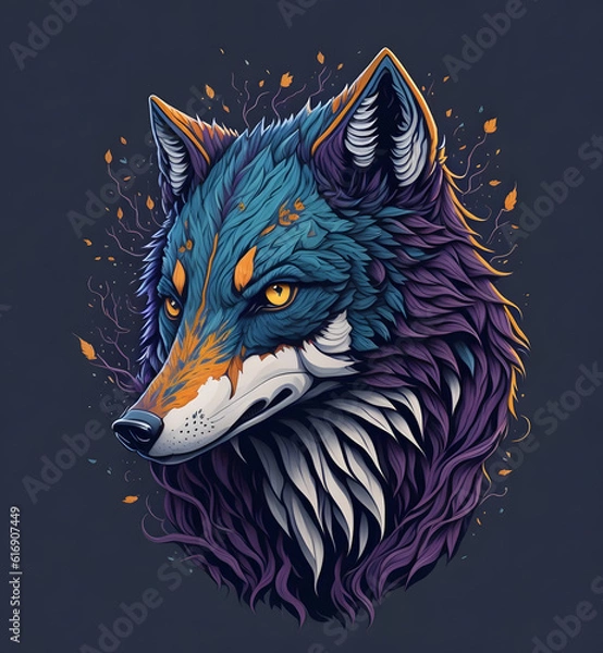 Obraz wolf in the night