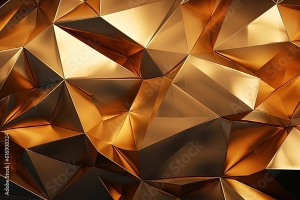 Fototapeta Metallic Low-Poly Abstract Background