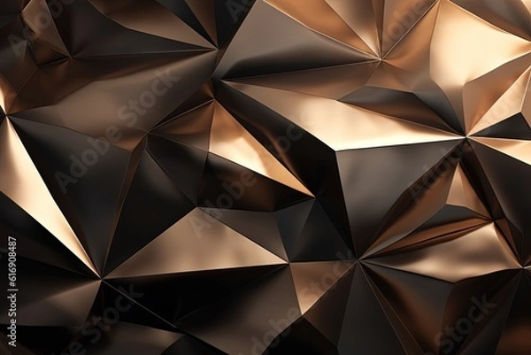 Fototapeta Metallic Low-Poly Abstract Background