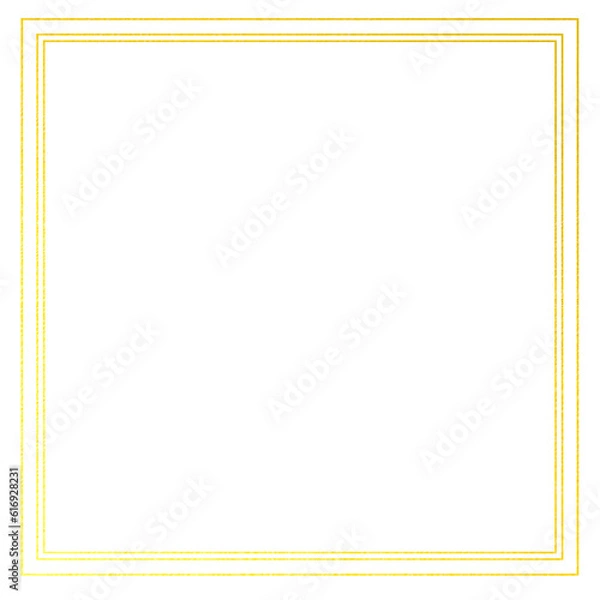 Fototapeta Gold square border