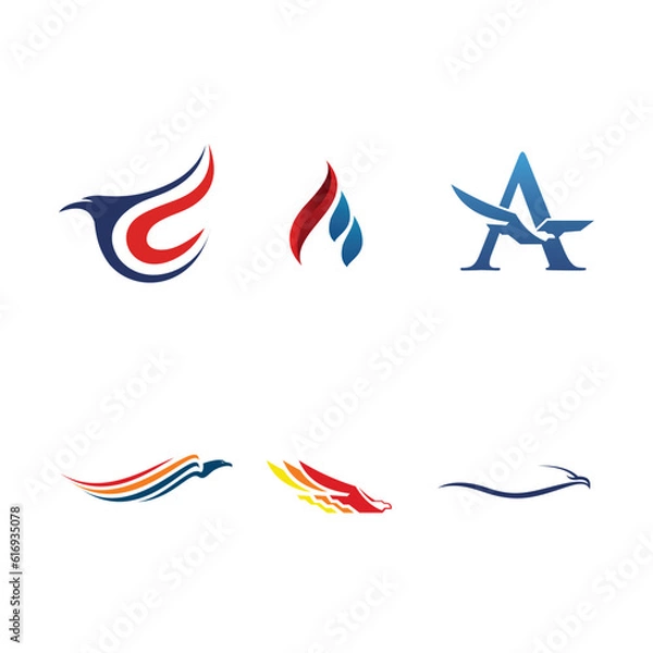 Fototapeta set Airplane take off and landing icon isolated on white background from transport collection.