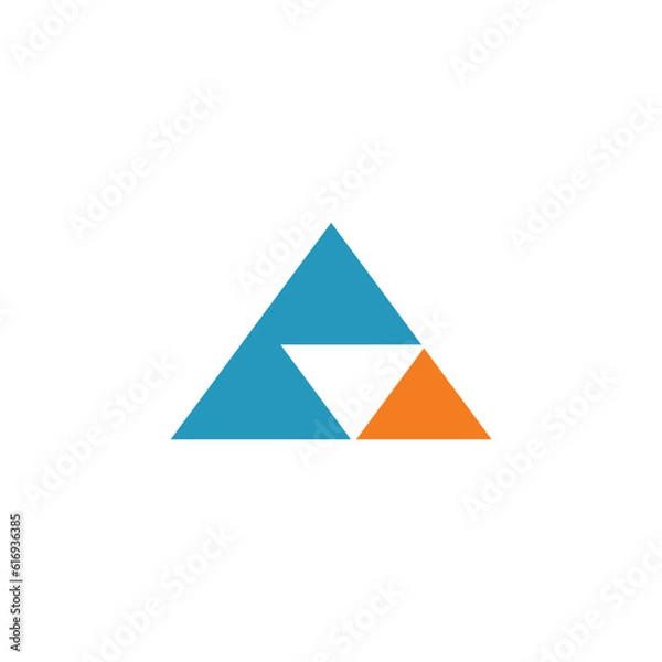 Fototapeta Modern Creative Abstract Triangle Logo Design Vector Stock . Triangle gradient Logo .Abstract Letter A Tech Logo Design Vector Stock