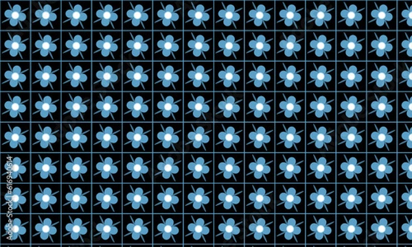 Fototapeta Pattern with colorful seamless flowers.