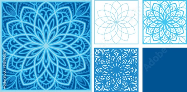 Fototapeta Multilayer mandala square panel template
3d Layered Mandala Cut File. Four layers. 3d islamic mandala. Multilayer Mandala for paper and laser cutting or any other machine cutting.