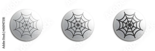 Obraz Spiderweb icon set. Vector illustration.