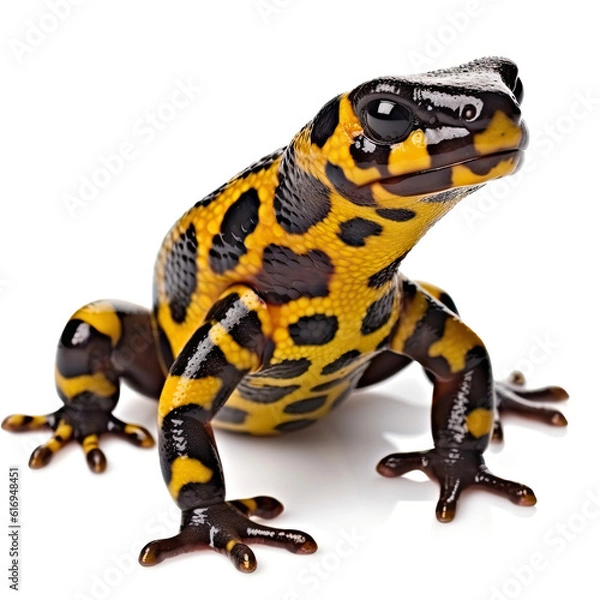 Obraz A vibrant Fire Salamander (Salamandra salamandra) in a striking pose.