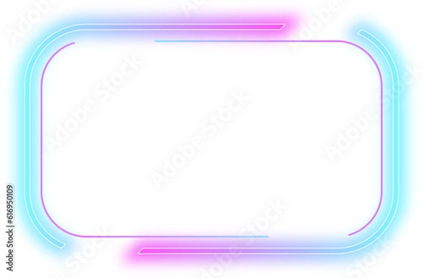 Obraz cyberpunk neon frame empty element design