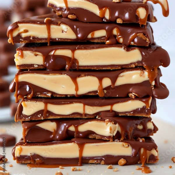 Obraz chocolate with hazelnuts generative ai