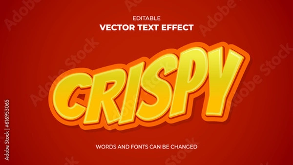 Fototapeta crispy editable text effect
