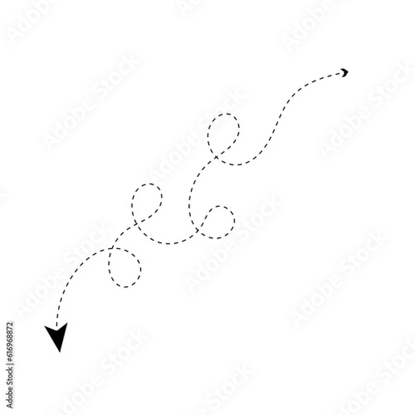 Fototapeta Abstract Arrow Dashed Line