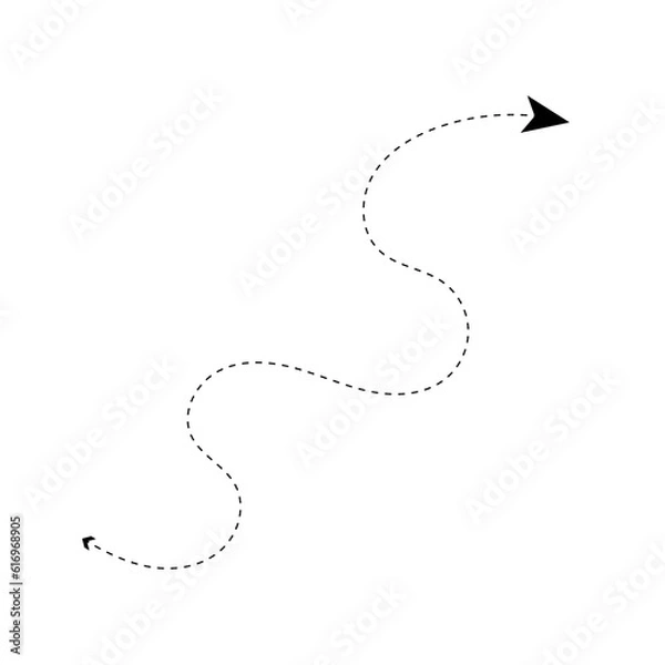 Fototapeta Abstract Arrow Dashed Line
