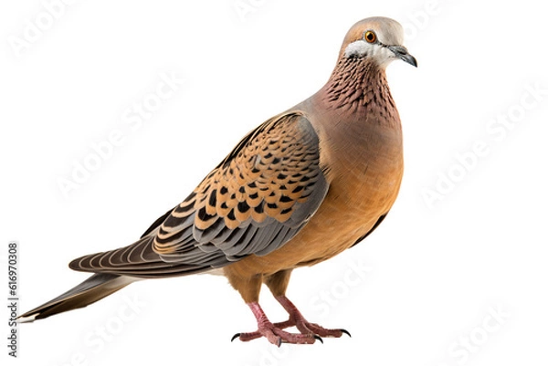 Fototapeta Dove isolated on white background OC rendered isolated PNG
