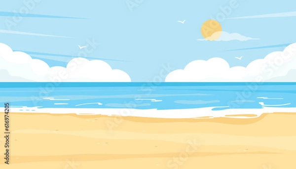 Obraz Tropical summer beach background. 