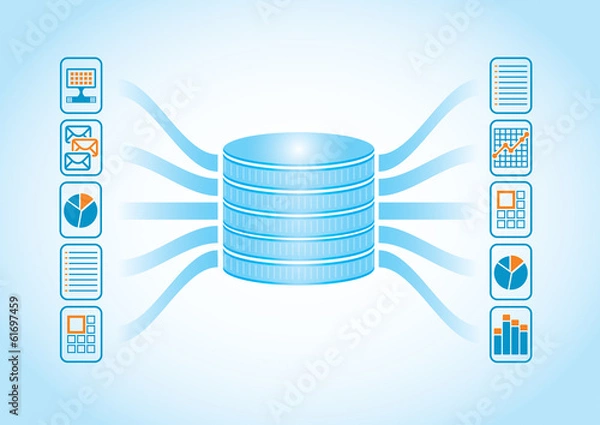 Fototapeta Technology concept - cloud computing