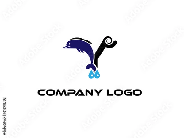 Fototapeta Y letter Modern abstract Creative digital animal logo. vector illustration logo. modern style Awesome logo in shape a template Mode flat.