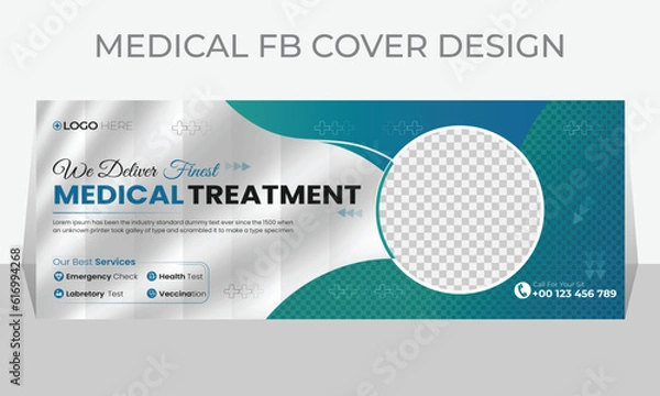 Obraz Medical social media cover web banner design layout 