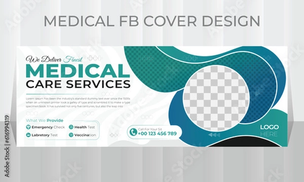 Obraz Medical social media cover web banner design layout 