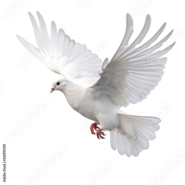 Obraz White pigeon (PNG) - ai generative 