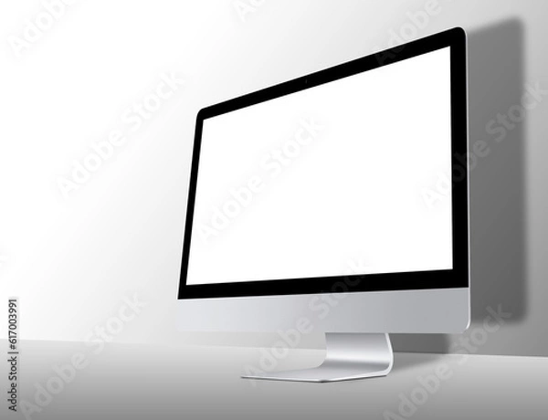 Obraz computer with cut out screen