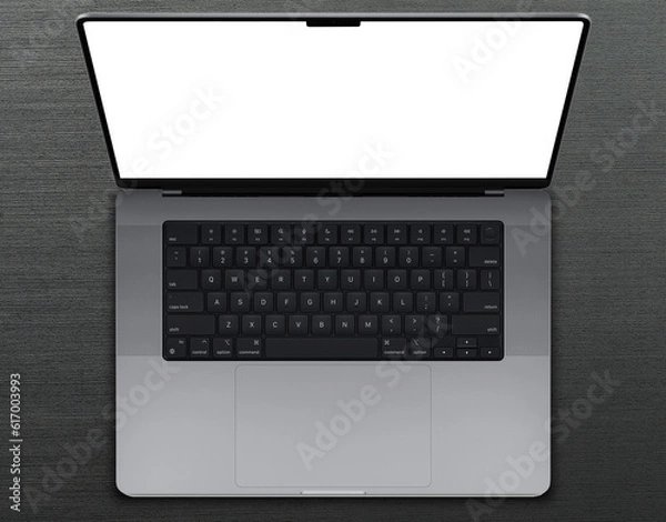 Obraz laptop with cut out screen