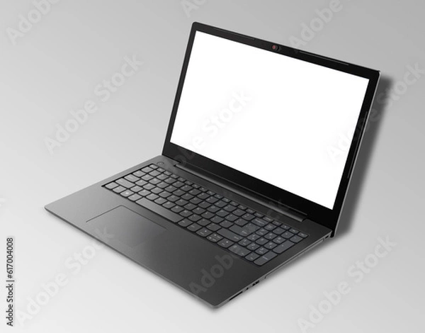 Obraz laptop with cut out screen