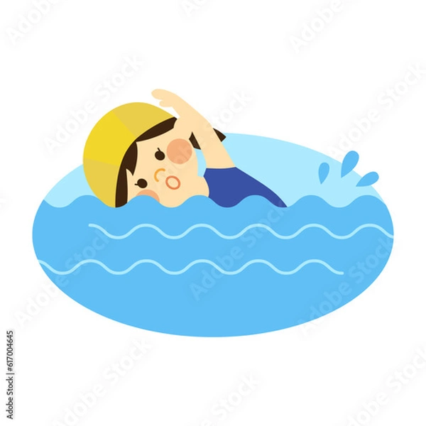 Obraz 泳ぐ女の子