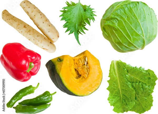 Fototapeta 切り抜き透過素材セットー野菜7