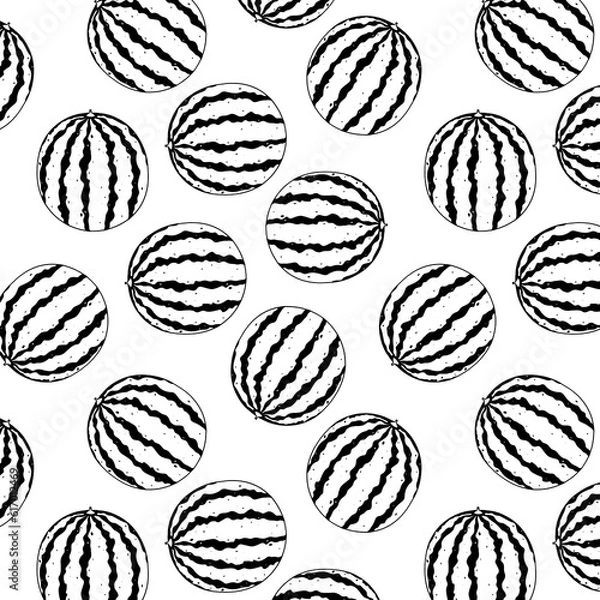 Fototapeta seamless pattern with melon