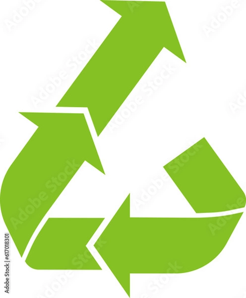 Fototapeta Green upcycle icon.