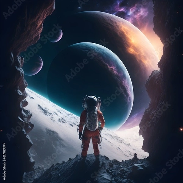 Obraz Astronaut on an alien planet