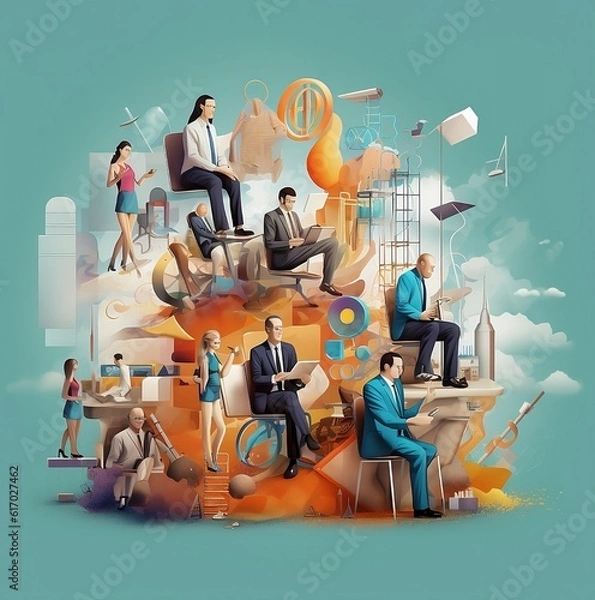 Fototapeta business people working together Revolutionary Business Strategies: Unleashing the Power of Marketing Innovation