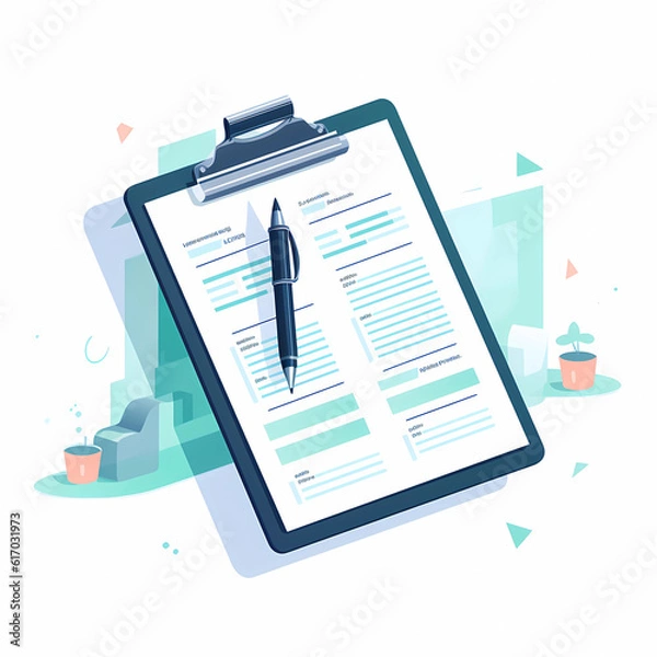 Fototapeta filling survey form online, questionnaire with checkboxes, answer questions of test, laptop screen with online form
