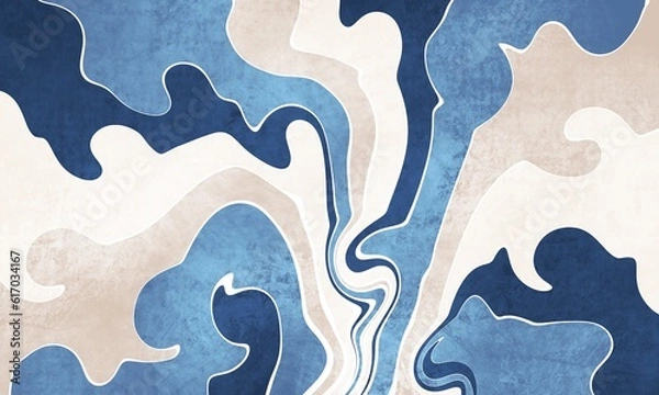 Fototapeta retro vintage background, grungy swirly background, Retro background with curved
