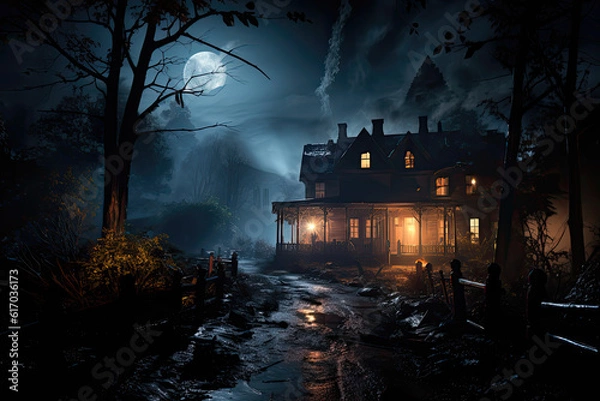 Obraz Haunted house, Generative AI