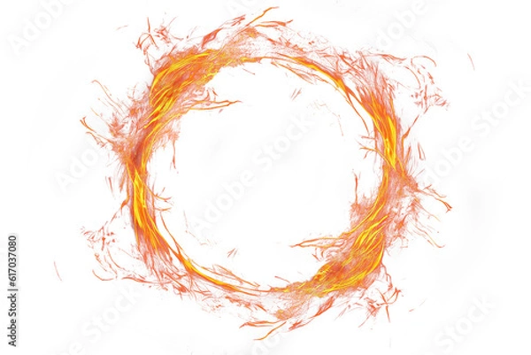 Fototapeta Circle of Fire, Ring of Flames, a fiery circle