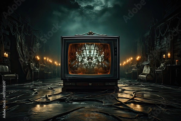 Obraz Horror tv, Generative AI